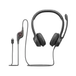 AUDÍFONOS DE COLOR NEGRO LOGITECH DE CABLE USB TIPO-C CON MICROFONO PARA COMPUTADORAS H390
